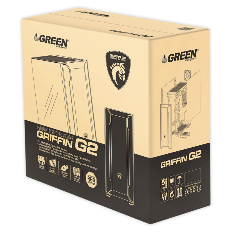 کیس گیمینگ گرین GRIFFIN G2